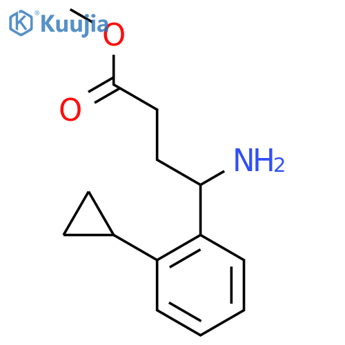 methyl 4-amino-4-(2-cyclopropylphenyl)butanoate structure