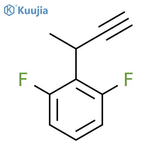 2-(but-3-yn-2-yl)-1,3-difluorobenzene structure