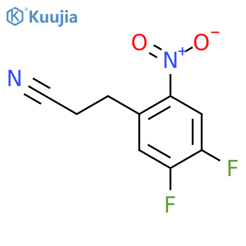 3-(4,5-difluoro-2-nitrophenyl)propanenitrile structure