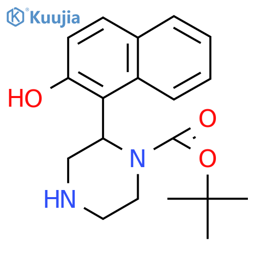 tert-butyl 2-(2-hydroxynaphthalen-1-yl)piperazine-1-carboxylate structure