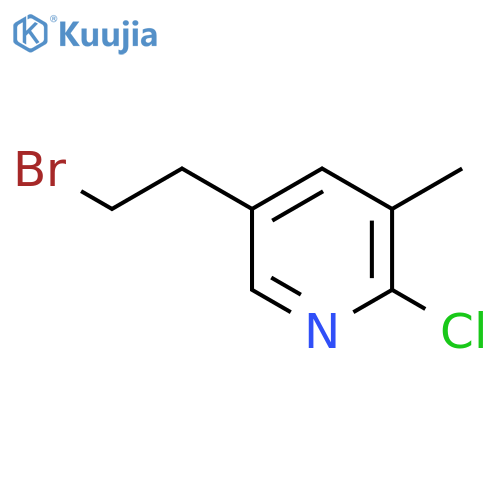 5-(2-bromoethyl)-2-chloro-3-methylpyridine structure