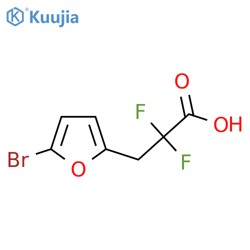 3-(5-bromofuran-2-yl)-2,2-difluoropropanoic acid structure