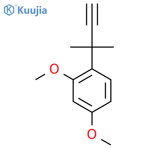 2,4-dimethoxy-1-(2-methylbut-3-yn-2-yl)benzene structure