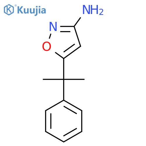 5-(2-phenylpropan-2-yl)-1,2-oxazol-3-amine structure
