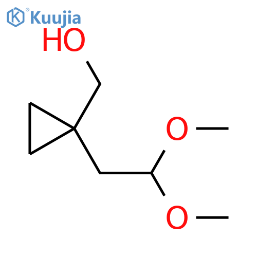 1-(2,2-dimethoxyethyl)cyclopropylmethanol structure