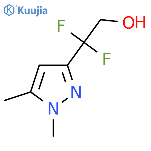 2-(1,5-dimethyl-1H-pyrazol-3-yl)-2,2-difluoroethan-1-ol structure
