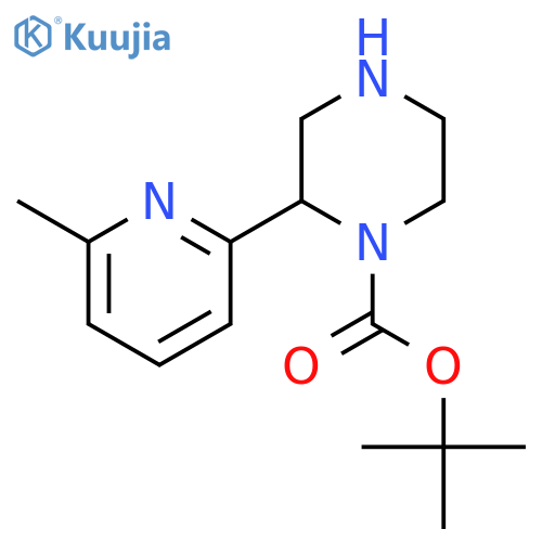 tert-butyl 2-(6-methylpyridin-2-yl)piperazine-1-carboxylate structure