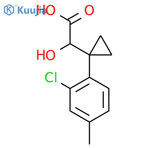 2-1-(2-chloro-4-methylphenyl)cyclopropyl-2-hydroxyacetic acid structure