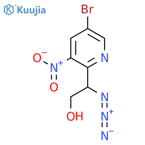 2-azido-2-(5-bromo-3-nitropyridin-2-yl)ethan-1-ol structure