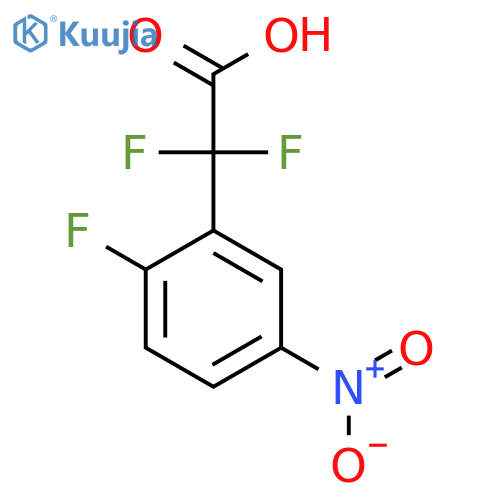 2,2-difluoro-2-(2-fluoro-5-nitrophenyl)acetic acid structure