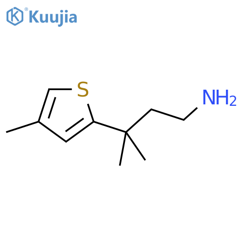 3-methyl-3-(4-methylthiophen-2-yl)butan-1-amine structure