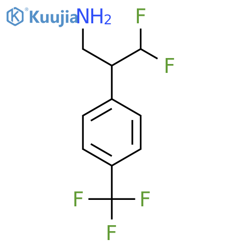 3,3-difluoro-2-4-(trifluoromethyl)phenylpropan-1-amine structure