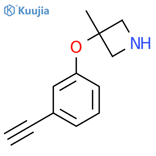 3-(3-ethynylphenoxy)-3-methylazetidine structure