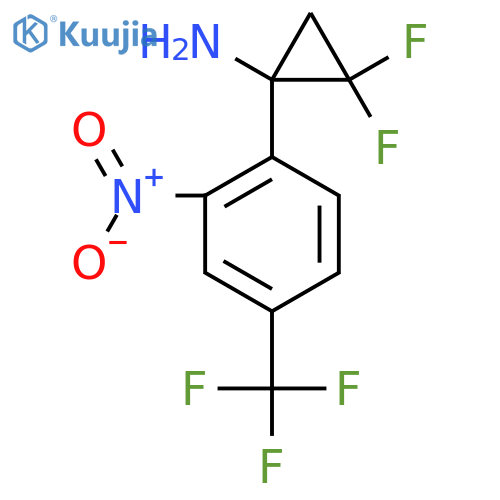 2,2-difluoro-1-2-nitro-4-(trifluoromethyl)phenylcyclopropan-1-amine structure