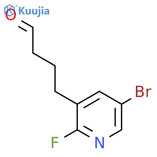 4-(5-bromo-2-fluoropyridin-3-yl)butanal structure