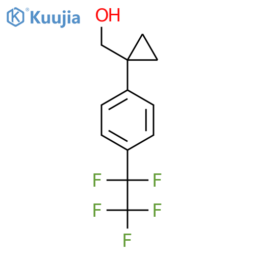 {1-4-(pentafluoroethyl)phenylcyclopropyl}methanol structure