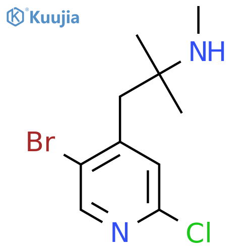 1-(5-bromo-2-chloropyridin-4-yl)-2-methylpropan-2-yl(methyl)amine structure