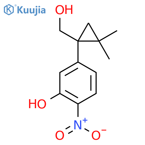 5-1-(hydroxymethyl)-2,2-dimethylcyclopropyl-2-nitrophenol structure
