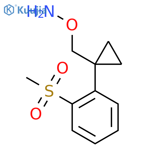O-{[1-(2-methanesulfonylphenyl)cyclopropyl]methyl}hydroxylamine structure