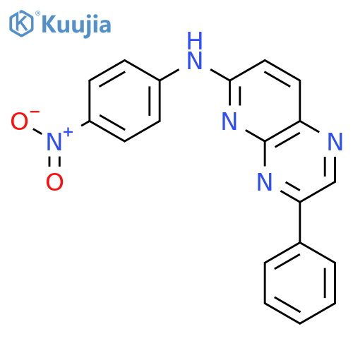 Pyrido[2,3-b]pyrazin-6-amine, N-(4-nitrophenyl)-3-phenyl- structure