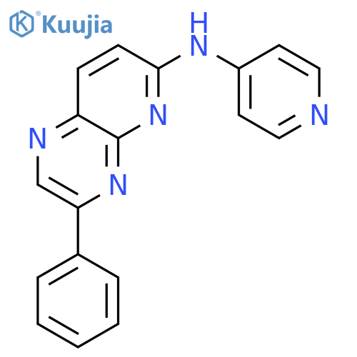 Pyrido[2,3-b]pyrazin-6-amine, 3-phenyl-N-4-pyridinyl- structure