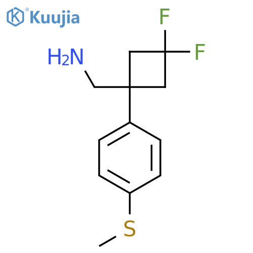 {3,3-difluoro-1-4-(methylsulfanyl)phenylcyclobutyl}methanamine structure