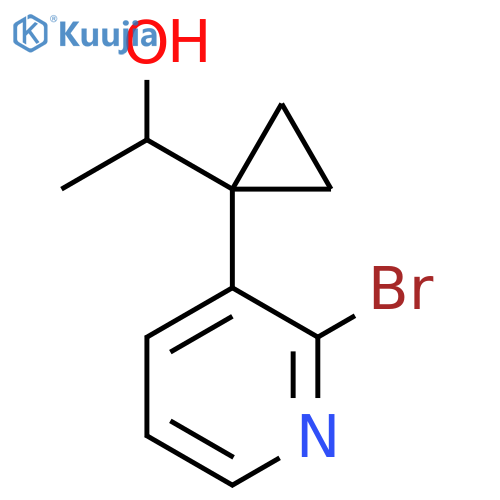 1-1-(2-bromopyridin-3-yl)cyclopropylethan-1-ol structure
