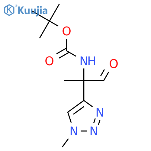 tert-butyl N-2-(1-methyl-1H-1,2,3-triazol-4-yl)-1-oxopropan-2-ylcarbamate structure