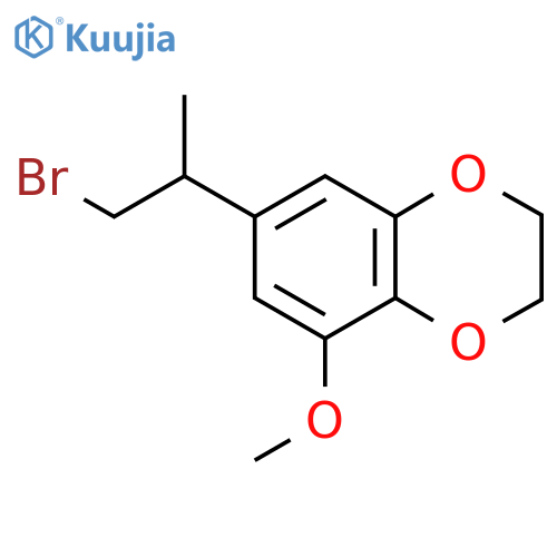 7-(1-bromopropan-2-yl)-5-methoxy-2,3-dihydro-1,4-benzodioxine structure