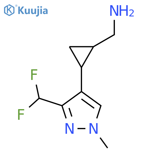 {2-3-(difluoromethyl)-1-methyl-1H-pyrazol-4-ylcyclopropyl}methanamine structure
