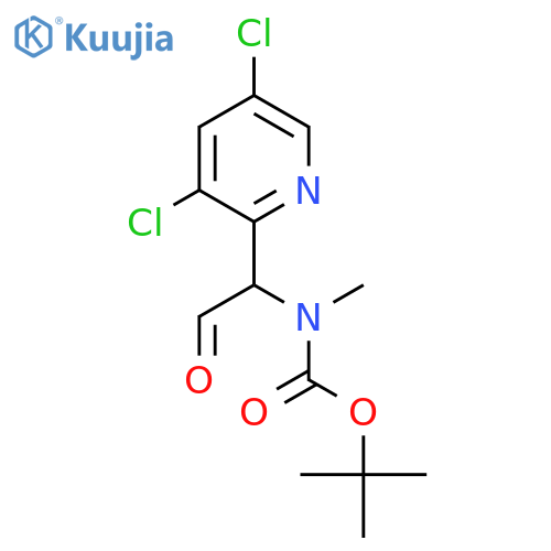tert-butyl N-1-(3,5-dichloropyridin-2-yl)-2-oxoethyl-N-methylcarbamate structure