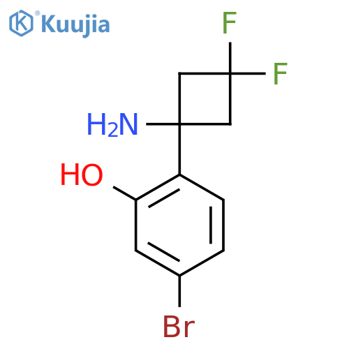 2-(1-amino-3,3-difluorocyclobutyl)-5-bromophenol structure