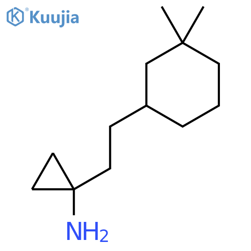 1-2-(3,3-dimethylcyclohexyl)ethylcyclopropan-1-amine structure