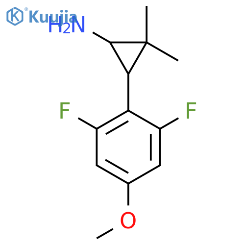 3-(2,6-difluoro-4-methoxyphenyl)-2,2-dimethylcyclopropan-1-amine structure