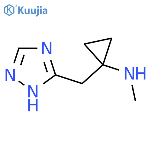 N-methyl-1-(1H-1,2,4-triazol-3-yl)methylcyclopropan-1-amine structure