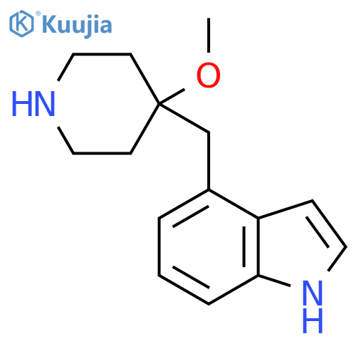 4-(4-methoxypiperidin-4-yl)methyl-1H-indole structure