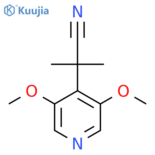 2-(3,5-dimethoxypyridin-4-yl)-2-methylpropanenitrile structure