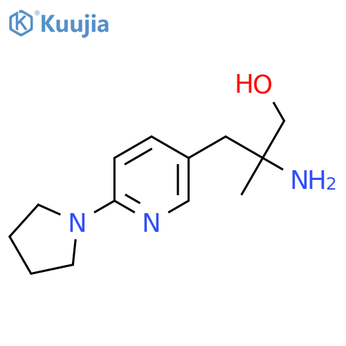 2-amino-2-methyl-3-6-(pyrrolidin-1-yl)pyridin-3-ylpropan-1-ol structure