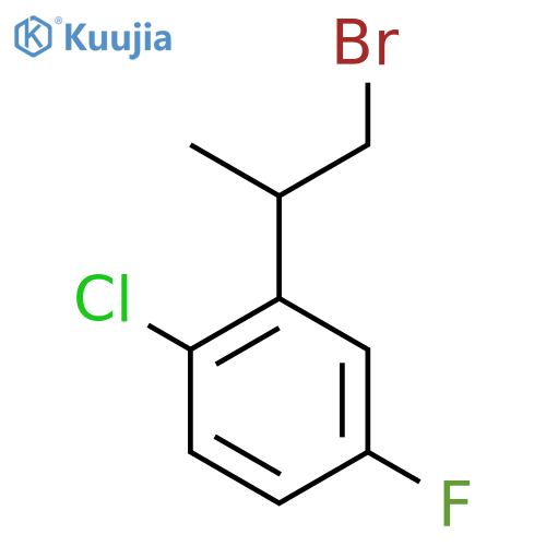 2-(1-bromopropan-2-yl)-1-chloro-4-fluorobenzene structure