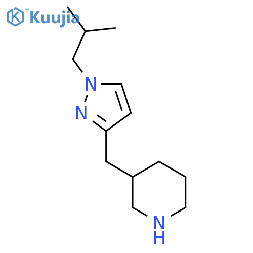 3-{1-(2-methylpropyl)-1H-pyrazol-3-ylmethyl}piperidine structure