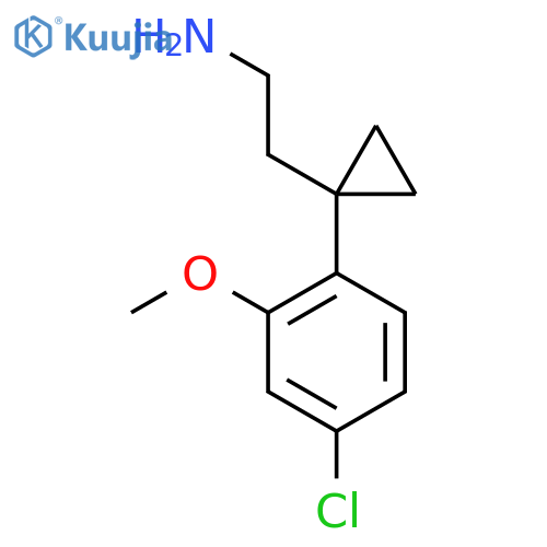 2-1-(4-chloro-2-methoxyphenyl)cyclopropylethan-1-amine structure