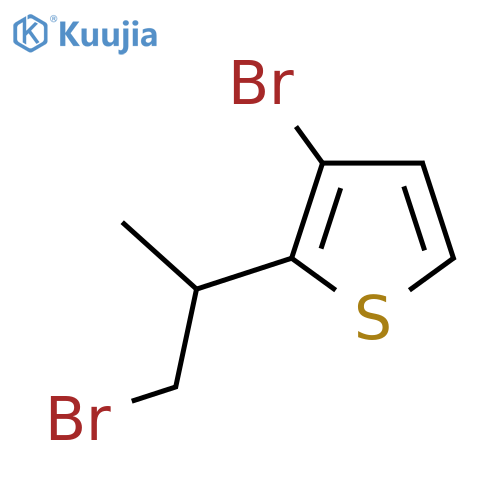 3-bromo-2-(1-bromopropan-2-yl)thiophene structure