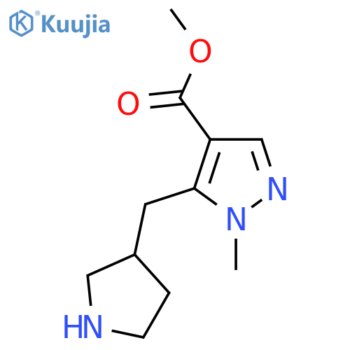 methyl 1-methyl-5-(pyrrolidin-3-yl)methyl-1H-pyrazole-4-carboxylate structure