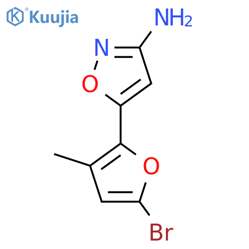 5-(5-bromo-3-methylfuran-2-yl)-1,2-oxazol-3-amine structure