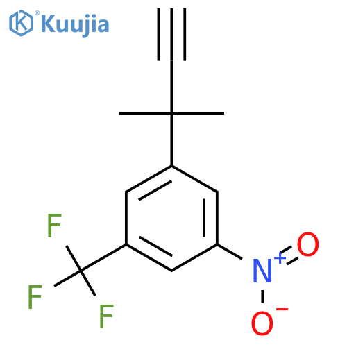 1-(2-methylbut-3-yn-2-yl)-3-nitro-5-(trifluoromethyl)benzene structure