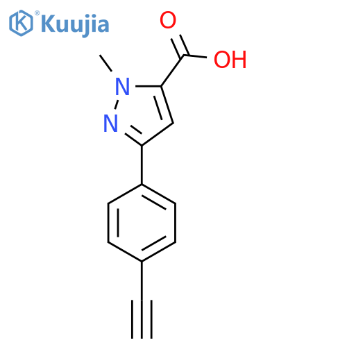 3-(4-ethynylphenyl)-1-methyl-1H-pyrazole-5-carboxylic acid structure