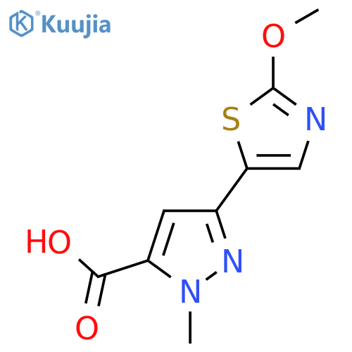 3-(2-methoxy-1,3-thiazol-5-yl)-1-methyl-1H-pyrazole-5-carboxylic acid structure