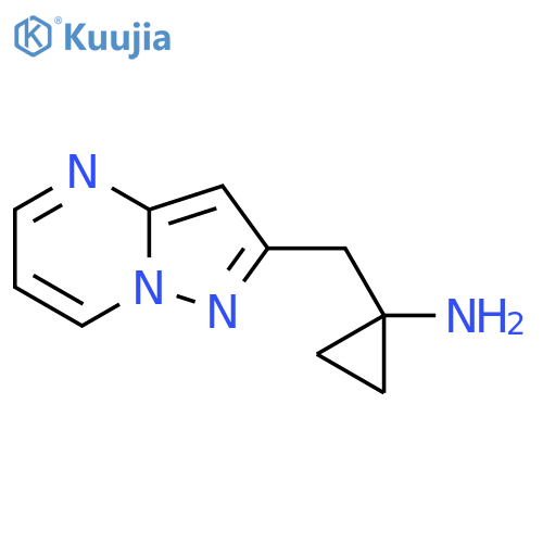 1-({pyrazolo1,5-apyrimidin-2-yl}methyl)cyclopropan-1-amine structure