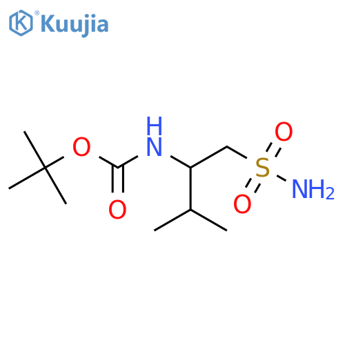 tert-butyl N-(3-methyl-1-sulfamoylbutan-2-yl)carbamate structure
