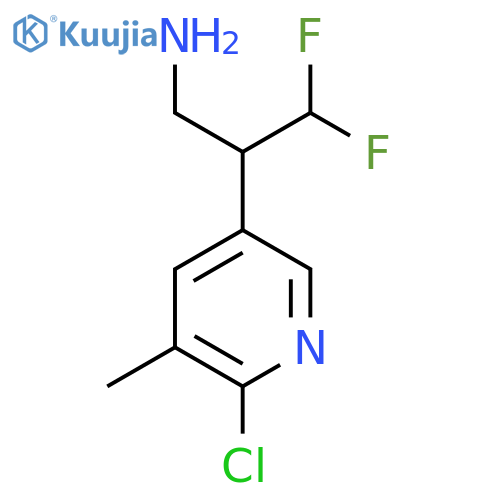 2-(6-chloro-5-methylpyridin-3-yl)-3,3-difluoropropan-1-amine structure